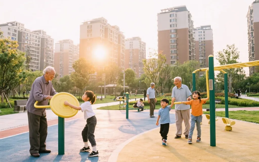 公益金资助下的社区健身设施建设场景