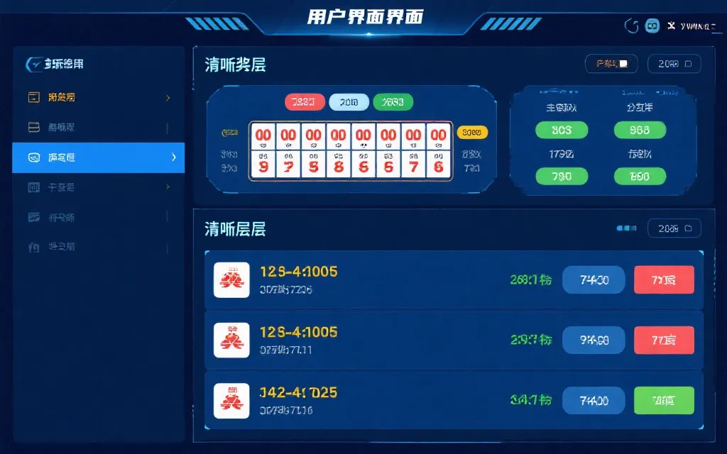 用户界面示意，分层信息清晰